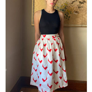 Anthropologie Large Bird Skirt